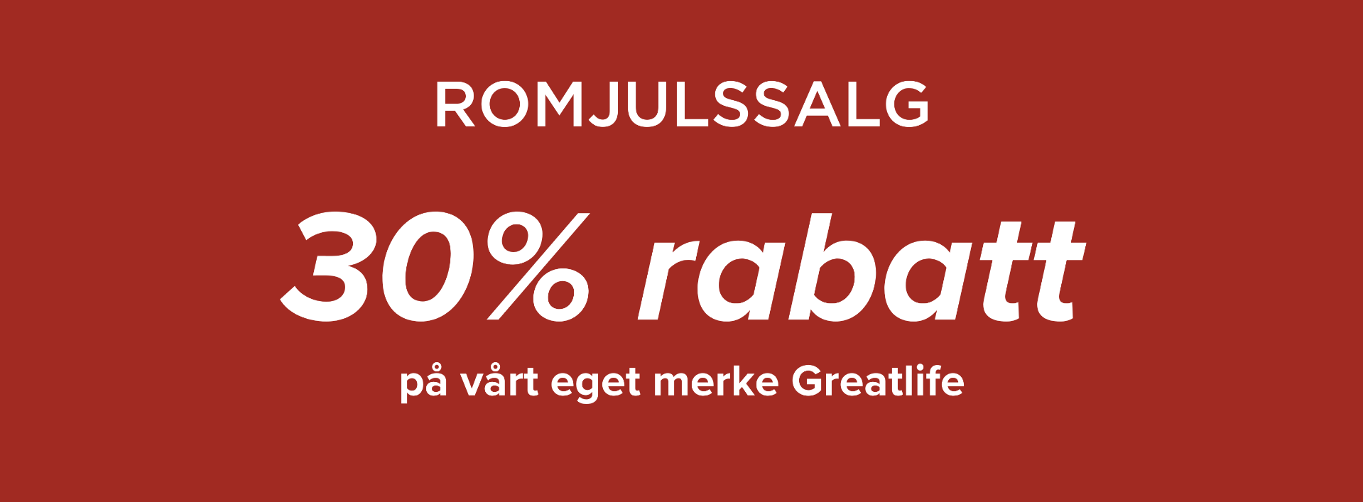 Romjulssalg Romjulssalg