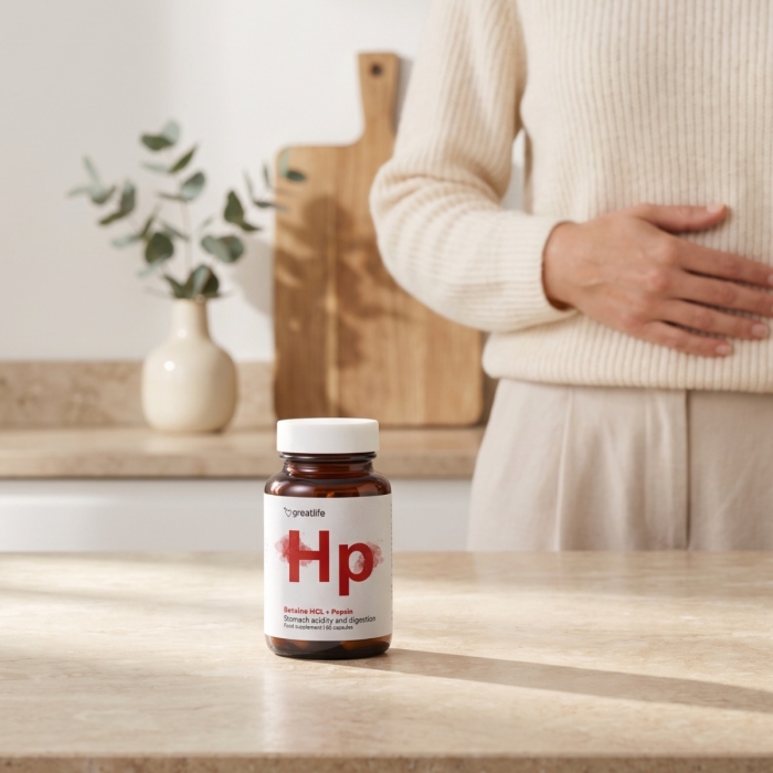 Betain HCL Støtte for fordøyelsen (Saltsyre-støtte)
