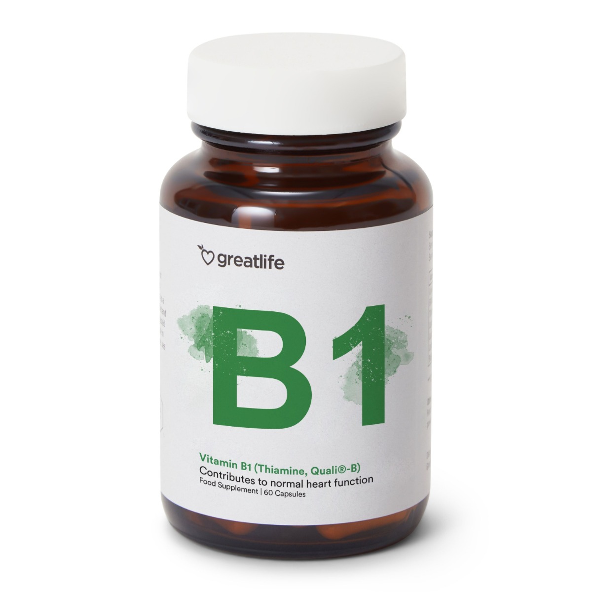 Greatlife Vitamin B1 (Tiamin, Quali -B) 60 kapsler