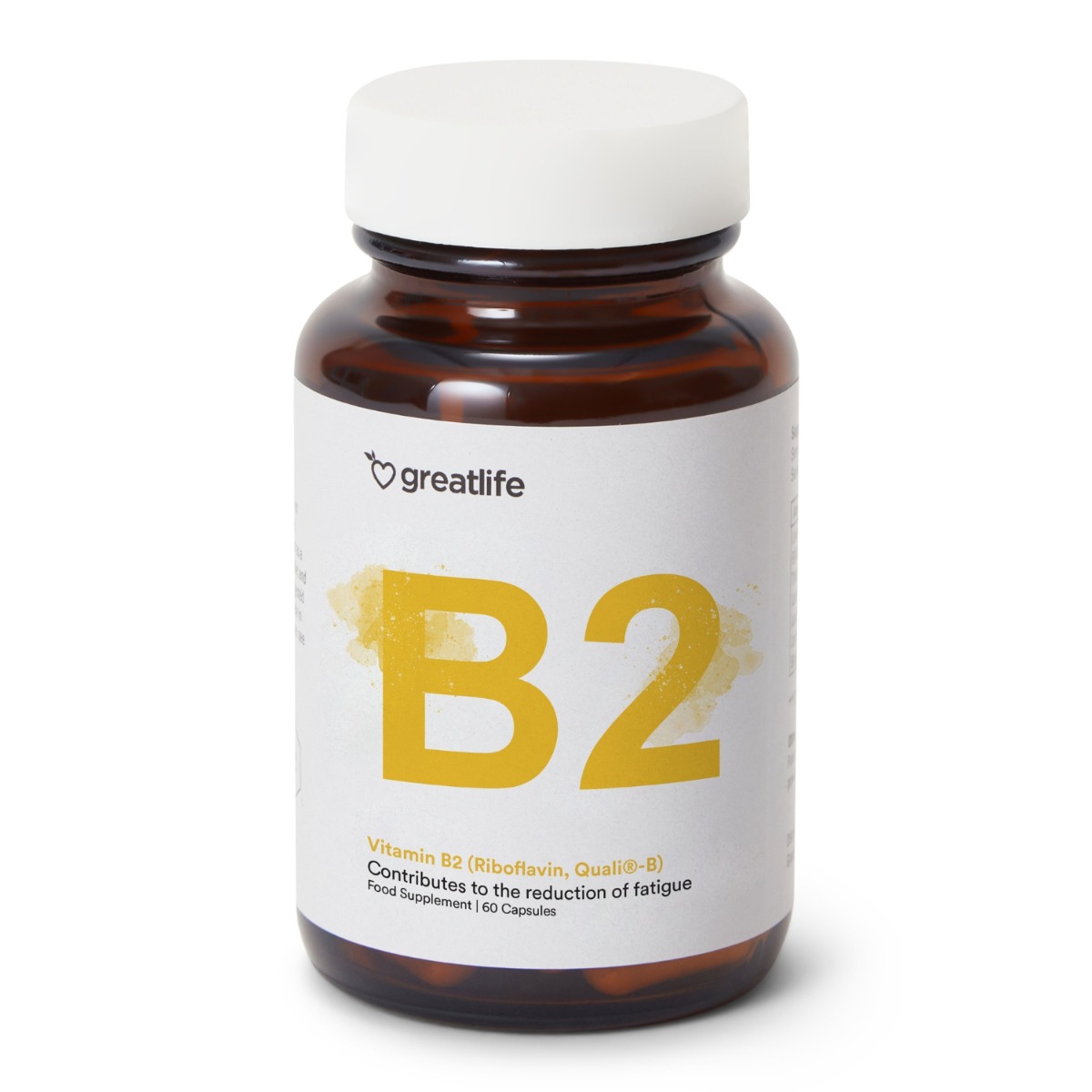 Greatlife Vitamin B2 (Riboflavin, Quali -B) 60 kapsler